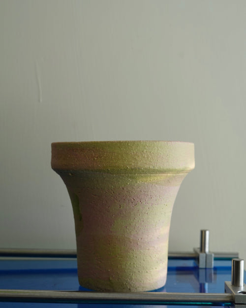 Handmade ceramic planter pot for tropical houseplants