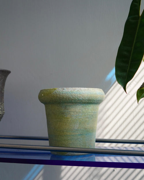 Handmade ceramic planter pot for tropical houseplants